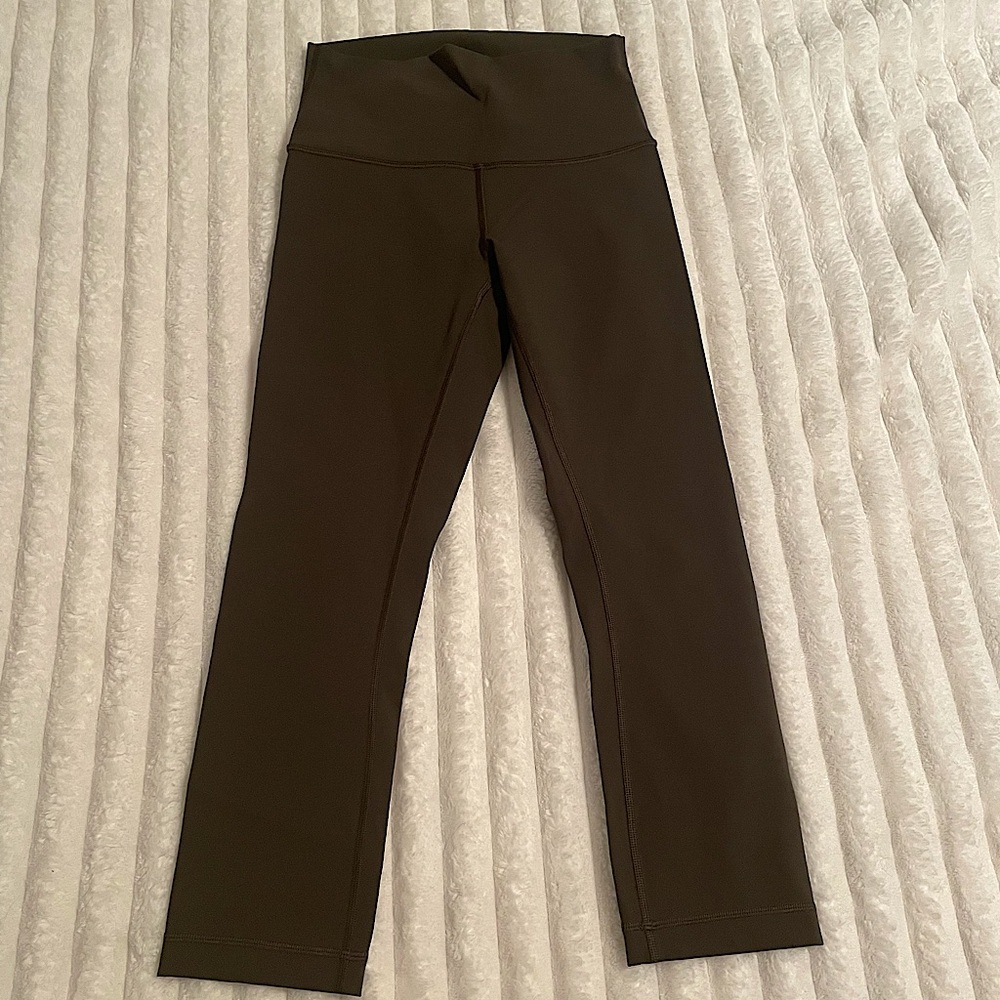 Olive Green Lululemon High-Waisted Leggings